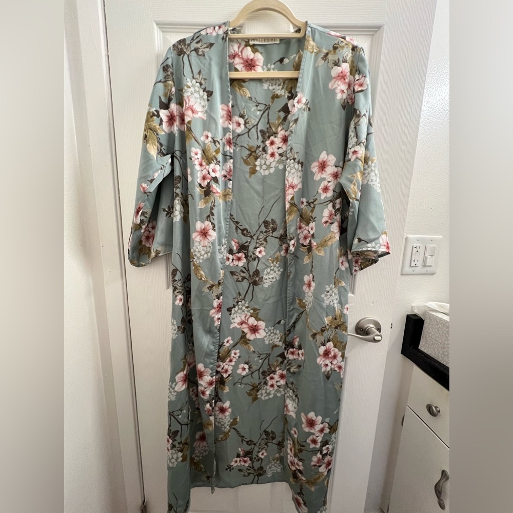 blue floral over shirt